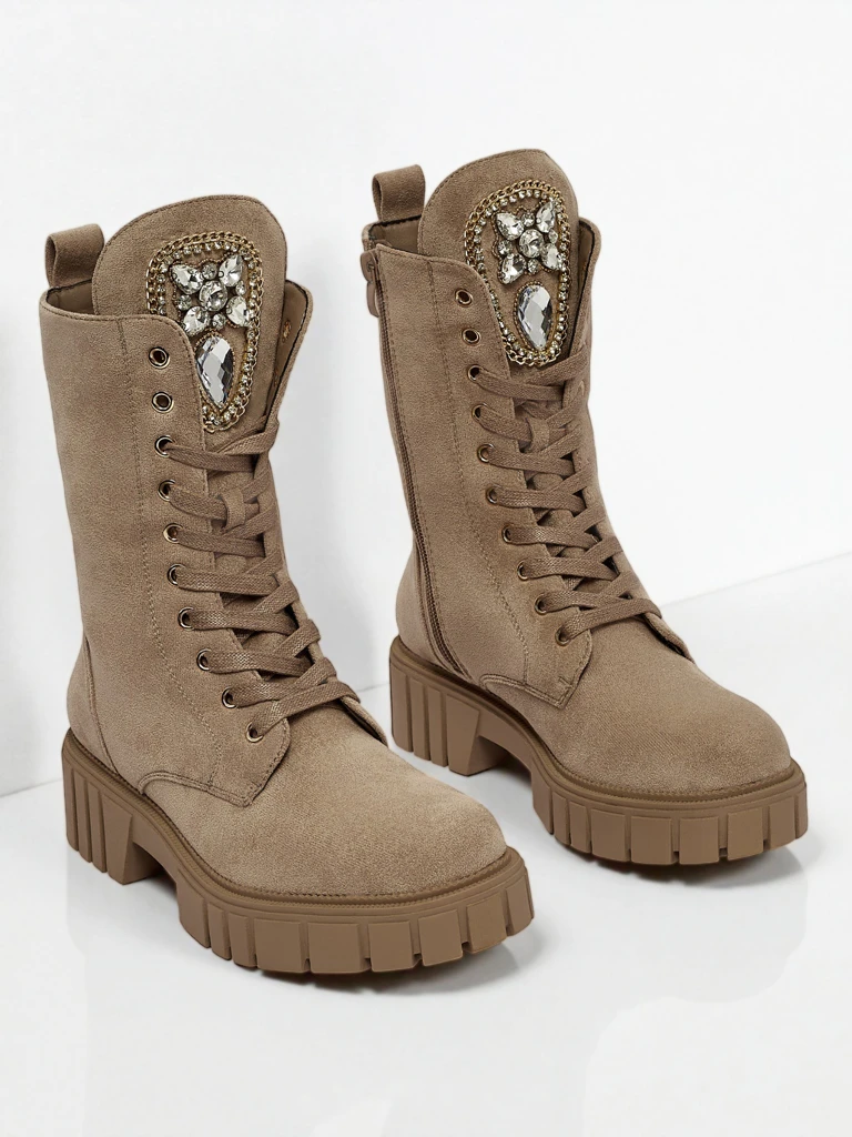 Royalfashion Bottines montantes femme style motard Suboo