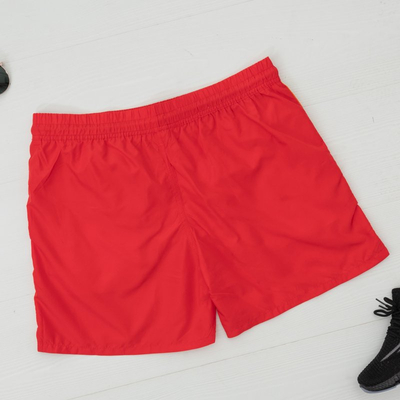 Short de sport homme rouge à rayures - Vêtements