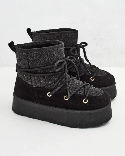Royalfashion Bottes de neige Filori à lacets pour femmes