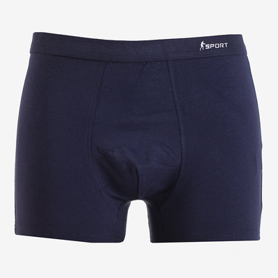 Caleçon homme en coton bleu marine - Sous-vêtements