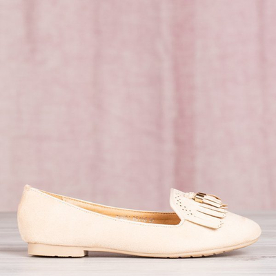 Mocassins beiges à franges Taussima - Footwear