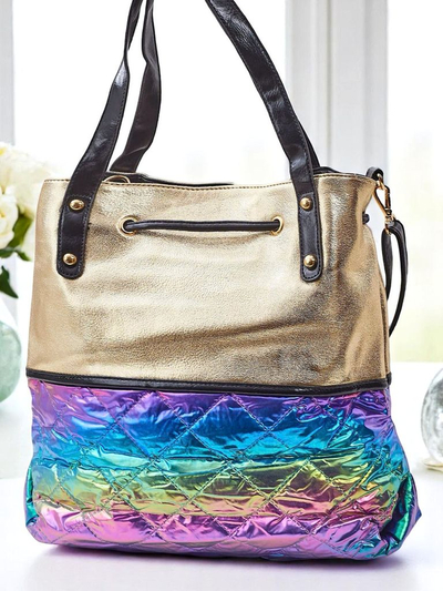 Royalfashion Grand sac à main pour femme Golden Luxe Shopper