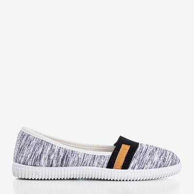 Baskets à enfiler noires à rayures Arimida - Chaussures 1
