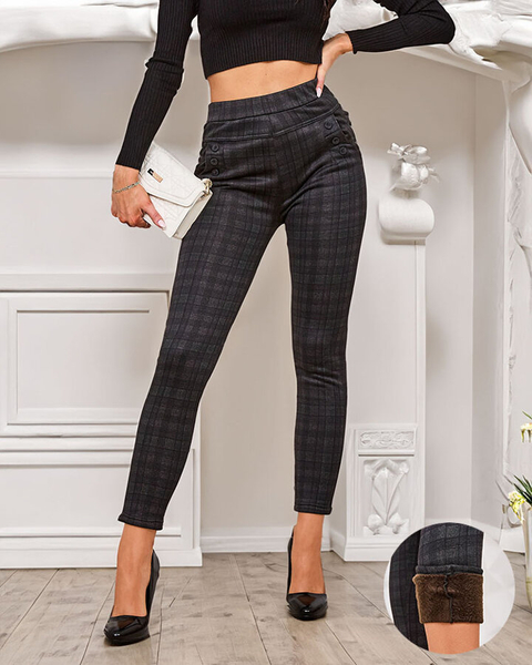 Royalfashion Pantalon teggings à carreaux isolé pour femme