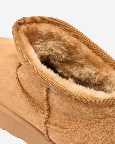 Royalfashion Bottes de neige à plateforme pour femmes en marron Ersinella