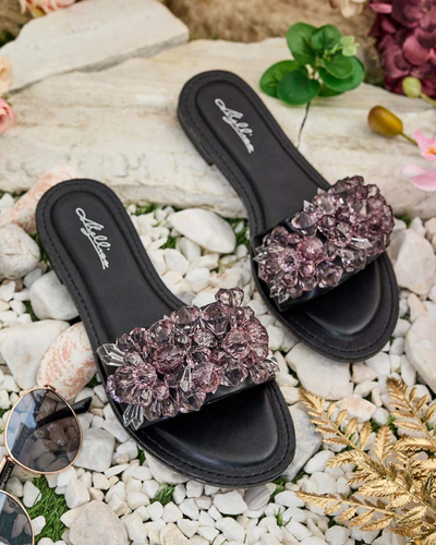 Royalfashion Tongs Loberra à strass pour femmes