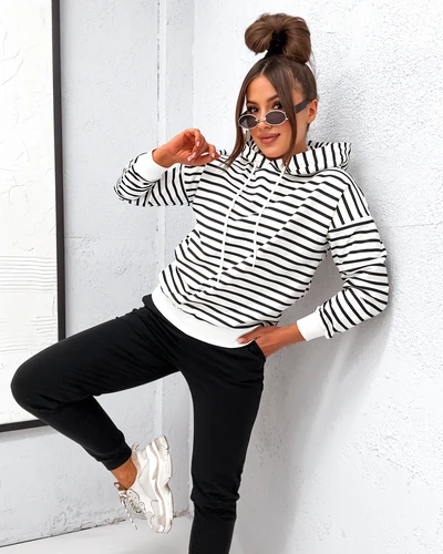 Ensemble de survêtement rayé Royalfashion pour femmes