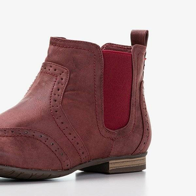 Bottines Chelsea rouges pour femmes - Chaussures