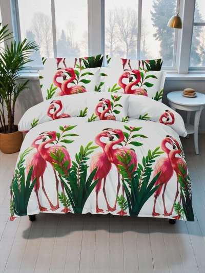 Royalfashion Ensemble de literie à motifs 160x200 4 PIÈCES