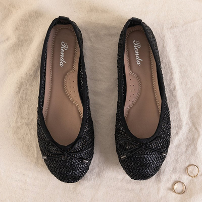 Ballerines Tressées Femme Wewo Noir - Chaussures