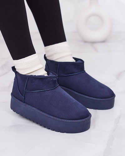 Royalfashion Bottes courtes pour femmes bleu marine bottes a'la neige Teritsi