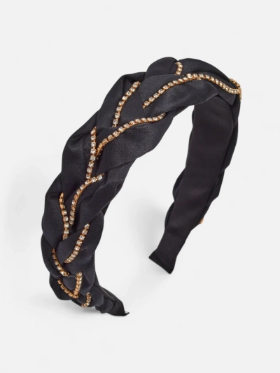 Royalfashion Serre-tête tressé orné de zircons
