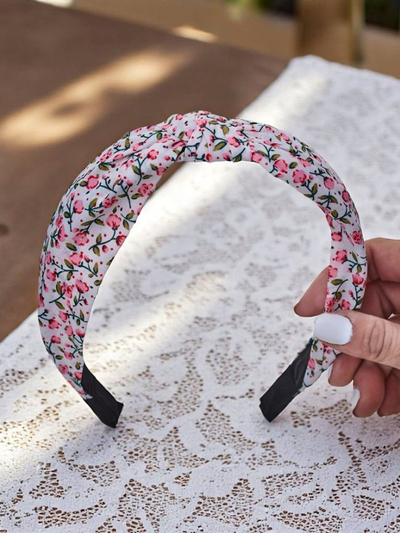 Serre-tête Royalfashion avec nœud et motif fleuri Lilia