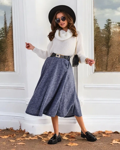Jupe midi pour femme Royalfashion