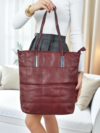 Sac à main shopper pour femmes en cuir écologique Tessira