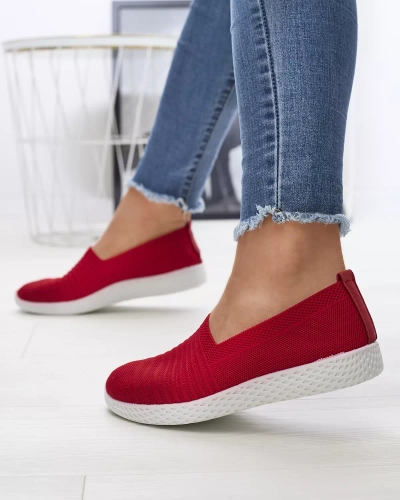 OUTLET Baskets à enfiler pour femme rouge Covvu- Footwear
