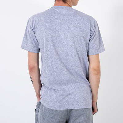 T-shirt homme en coton gris avec imprimé - Vêtements