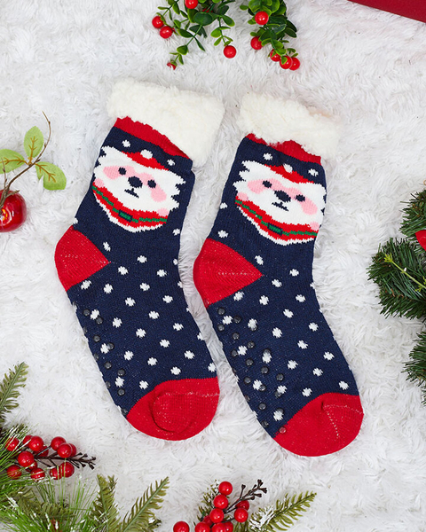 Chaussettes pour femmes rouges avec motif de Noël - Sous-vêtements