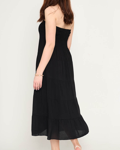 Robe midi noire GRANDE TAILLE - Vêtements