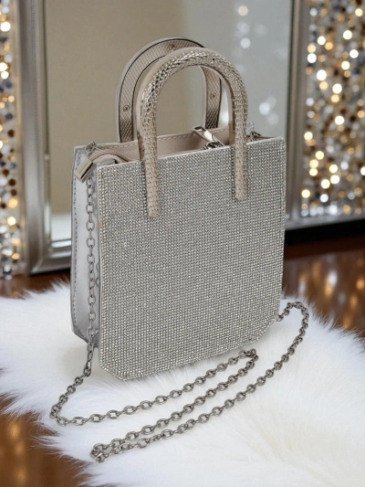 Royalfashion Pochette pour femme avec zircons et anses serpent Snake Glam
