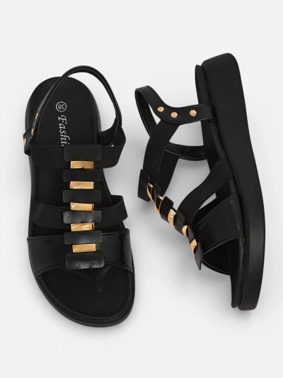 Royalfashion Sandales romaines pour femmes Liwers