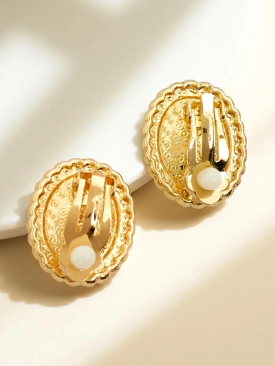Royalfashion Boucles d'oreilles à clip pour femmes avec cristal et zircon cubique