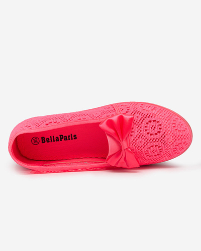 Baskets fille avec nœud rose fluo Osmo - Footwear