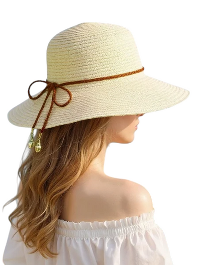 Royalfashion Chapeau de paille pour femme Amelia Rose
