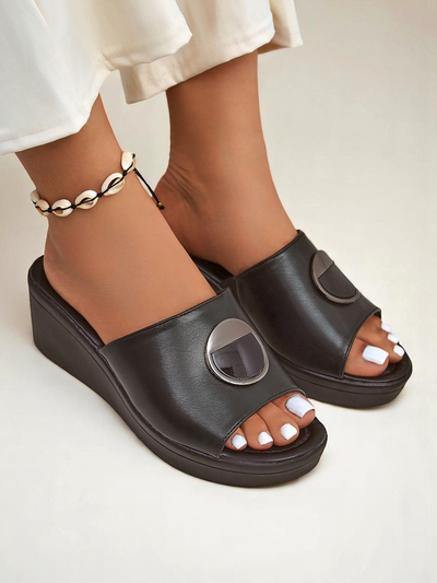 Royalfashion Sandales compensées pour femmes Elira