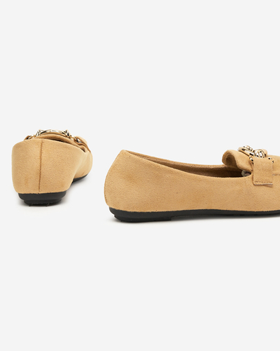 Mocassins en éco-daim beige Brussi - Footwear