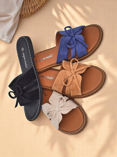 Mules plates femme Royalfashion avec nœud Gerber
