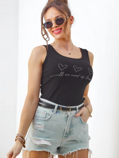Débardeur en coton Royalfashion pour femmes avec cœurs