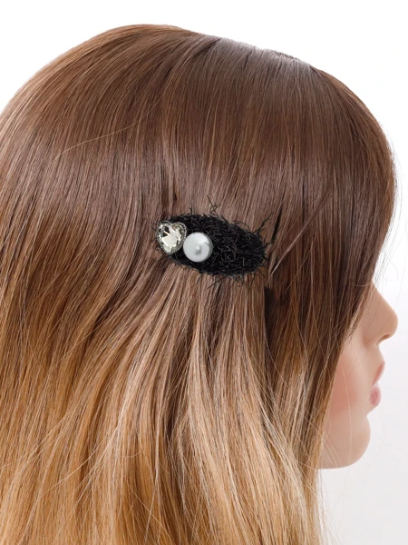 Royalfashion Aurelia Nero Barrette avec Perle