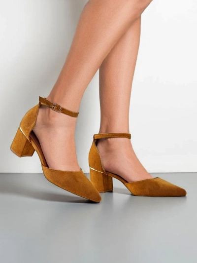 Royalfashion Escarpins à petit talon pour femmes Caelda