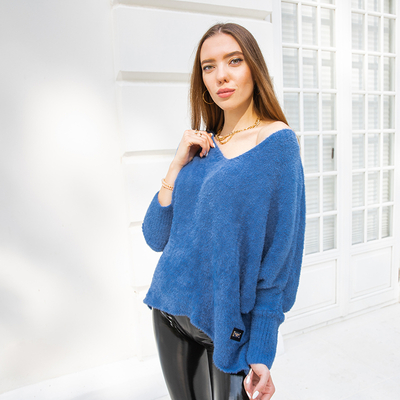 Pull oversize femme marine - Vêtements