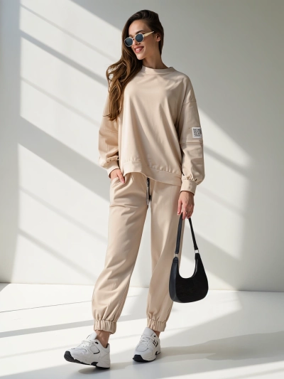 Ensemble en coton Royalfashion pour femmes avec des poignets aux chevilles