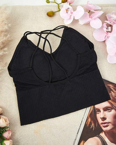 Royalfashion Soutien-gorge de sport pour femme avec zircons