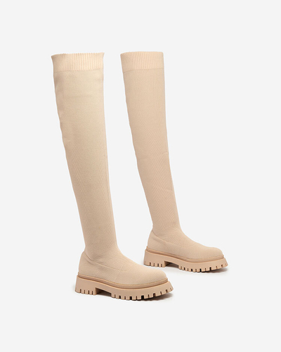 Royalfashion Beige Bottines à enfiler Radgitas