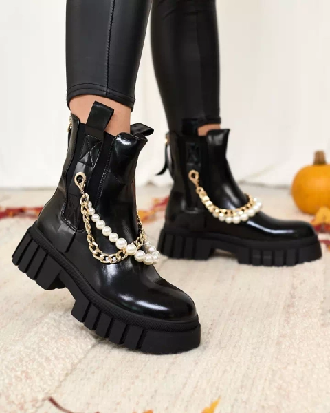 Royalfashion Bottes pour femmes noires Zifosca