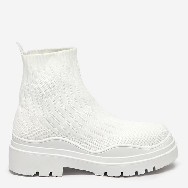 OUTLET Bottes de sport pour femme blanches à talon plat Yorika - Footwear