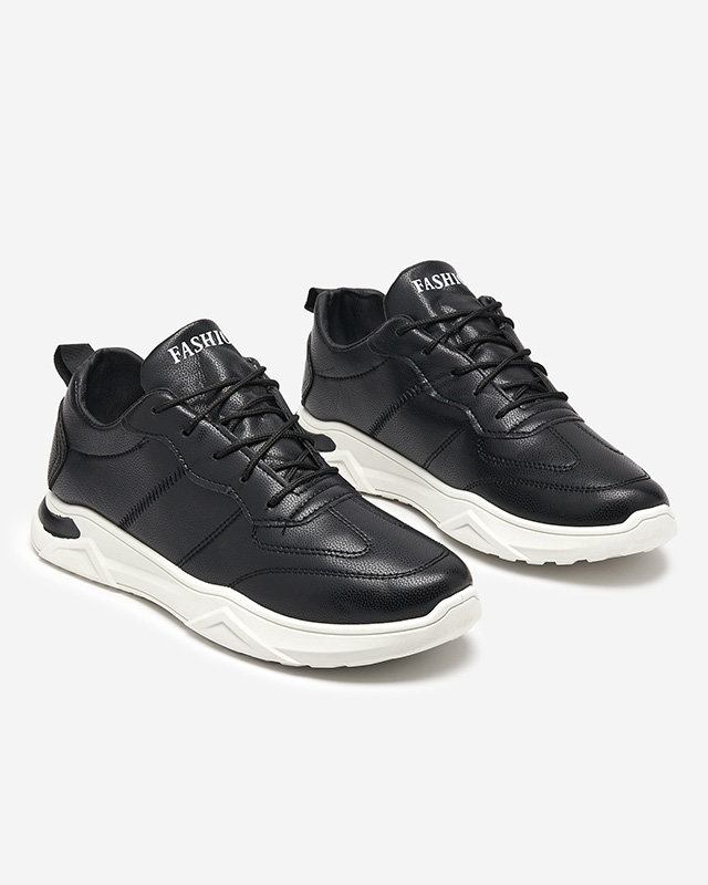 OUTLET Chaussures de sport en cuir écologique pour hommes en noir Frossg- Footwear
