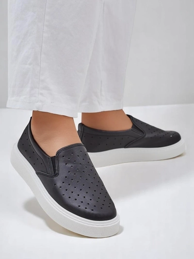 Royalfashion Chaussures à enfiler perforées pour femmes Emayla