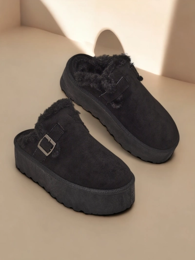 Royalfashion Bottines courtes sans talons pour femmes Poctes