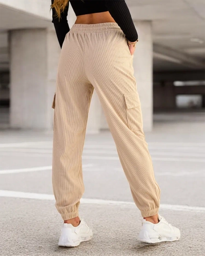 Royalfashion Pantalon côtelé pour femme