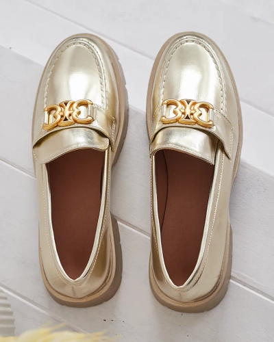 Mocassins Dorés Chloé Style Élégant pour Femmes