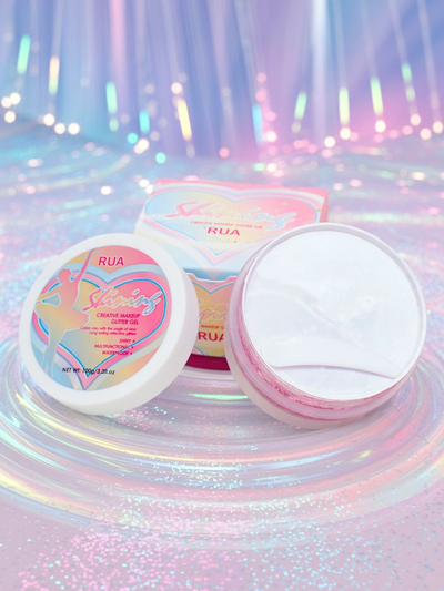 Gel pailleté pour la décoration du visage couleur rose