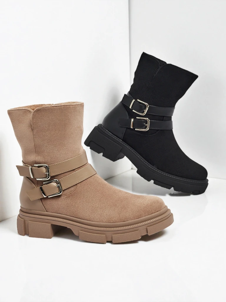 Bottines hautes pour femmes en éco-daim Callire