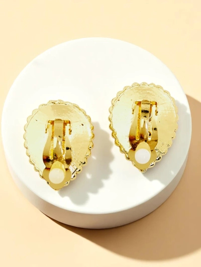 Royalfashion Boucles d’oreilles à clip pour femmes avec cristal et zirconium cubique