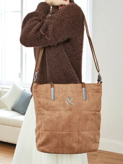 Sac à main shopper pour femmes Caryenne en éco-daim