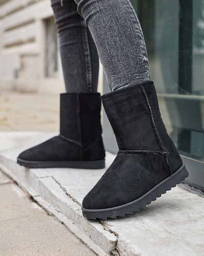 Royalfashion Noir bottes a'la bottes de neige pour femmes Leaner